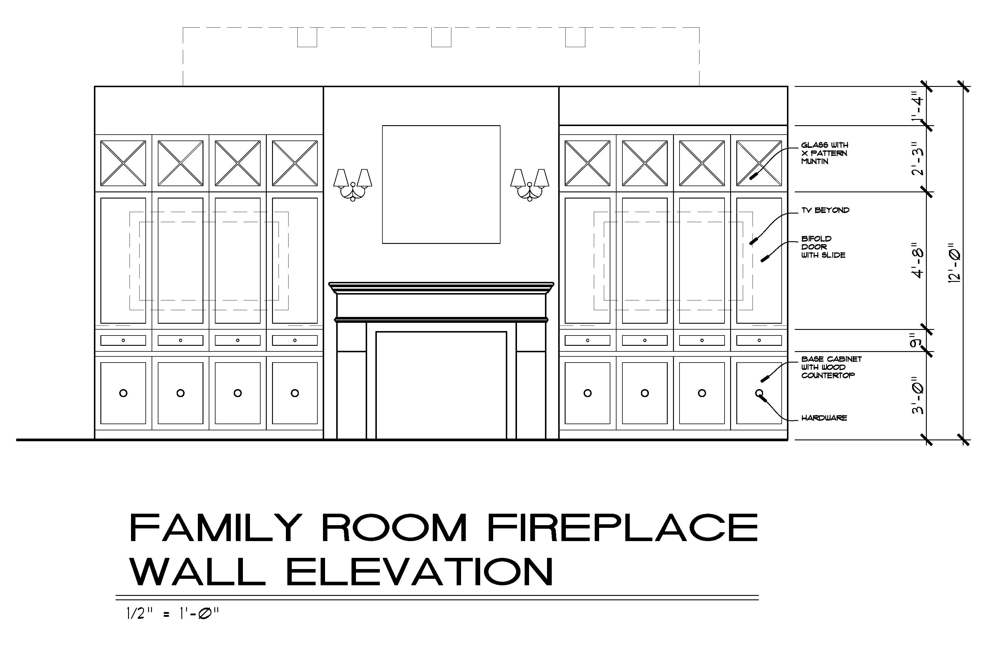 Family Room Fireplace Wall Elevation